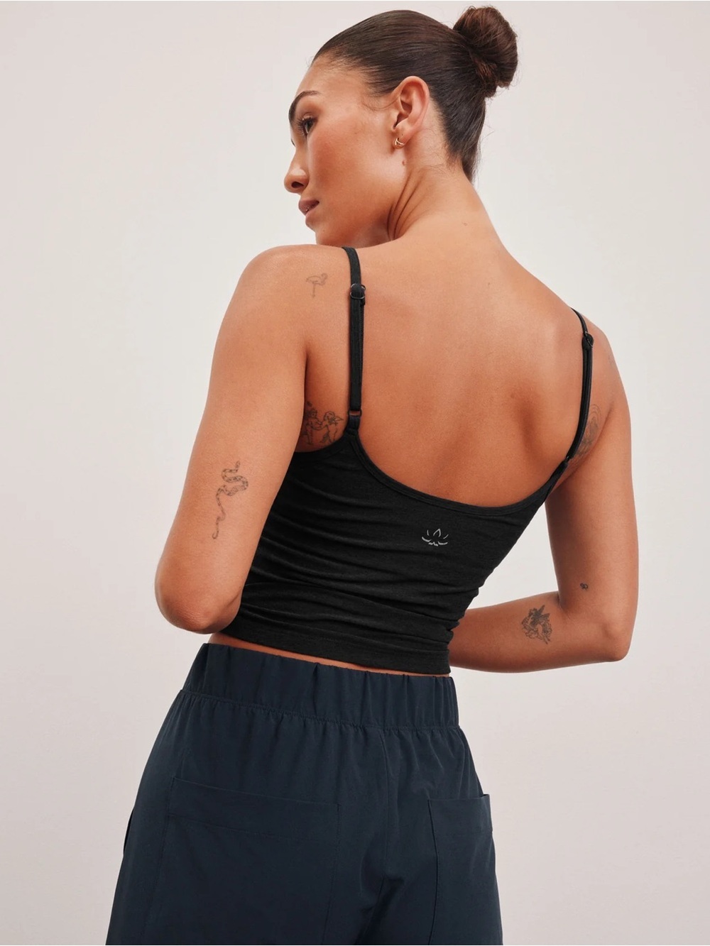 Beyond Yoga Slim Spacedye Tank Size XS Black Chic Workout Athleisure Lounge
